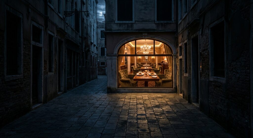 מסעדה יפהפייה בסמטה חשוכה שאף אחד לא מוצא - מטאפורה לאתר אינטרנט בלי רשתות חברתיות